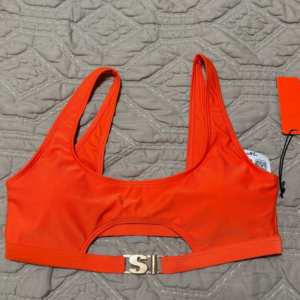 Forever 21 Bright Orange Swim Top